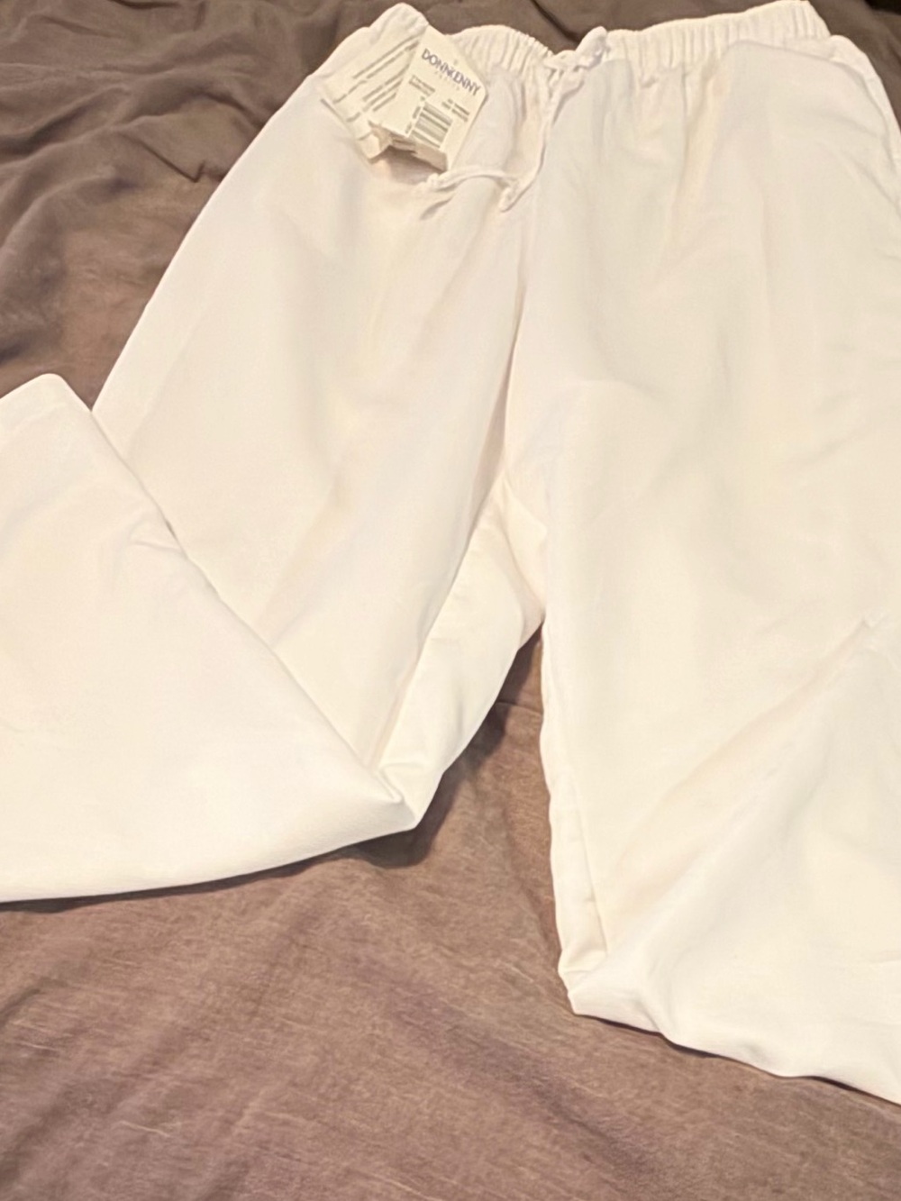 Women's White Straight-Leg Drawstring Pants by Goodfellow & Co.